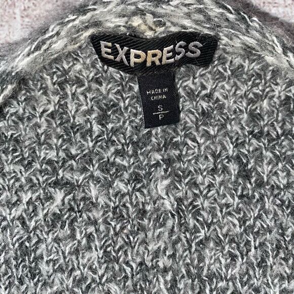 Express women small open front knit cardigan gray - Picture 5 of 8